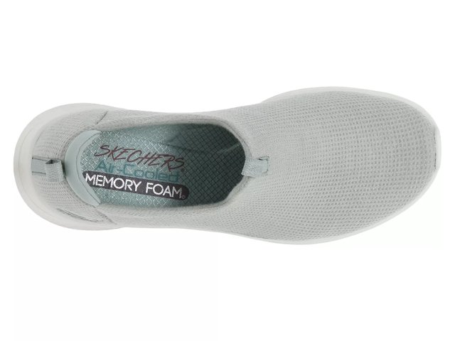 SKECHERS WOMENS TRAINERS BLUE SKETCHERS LADIES MEMORY FOAM SLIP-ON