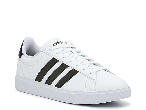 Adidas Men's Grand Court 2.0 Shoes, Size 11.5, White/Black/White