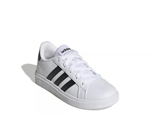 adidas Grand Court Lace-Up Shoes - Black | Kids' Lifestyle | adidas US