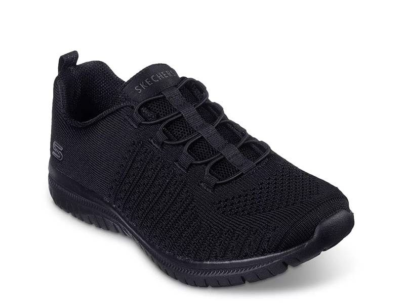 スケッチャーズ レディース スニーカー シューズ Women´s Virtue Slip-On Wide Width Walking Sneakers  from Finish Line Black