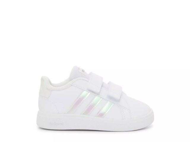 Adidas grand court toddler black sale