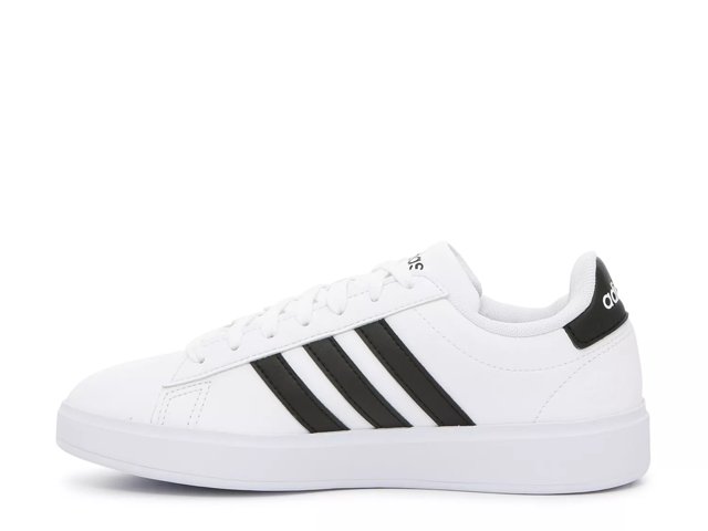 Women's white and top black adidas shoes