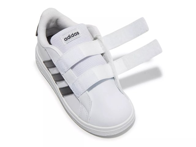 Adidas toddler shoes black and hot sale white
