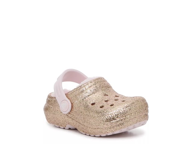 Girls lined crocs sales