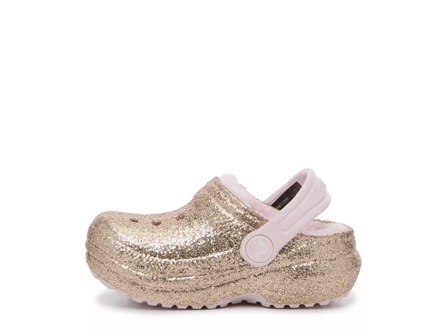 Girls glitter crocs sales