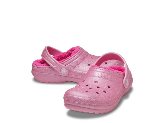 Crocs Classic Lined Glitter Clog Kids Free Shipping DSW