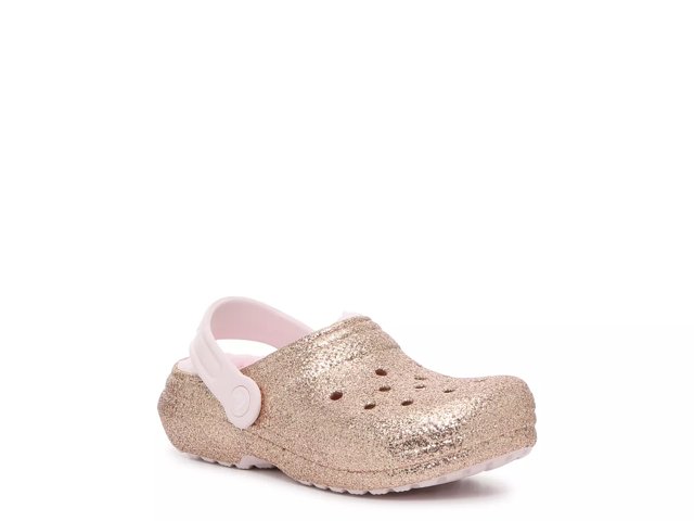 Crocs Classic Glitter Lined Clog Kids Free Shipping DSW