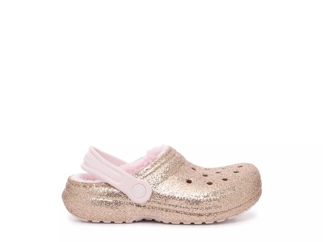 Crocs Classic Glitter Lined Clog Kids Free Shipping DSW