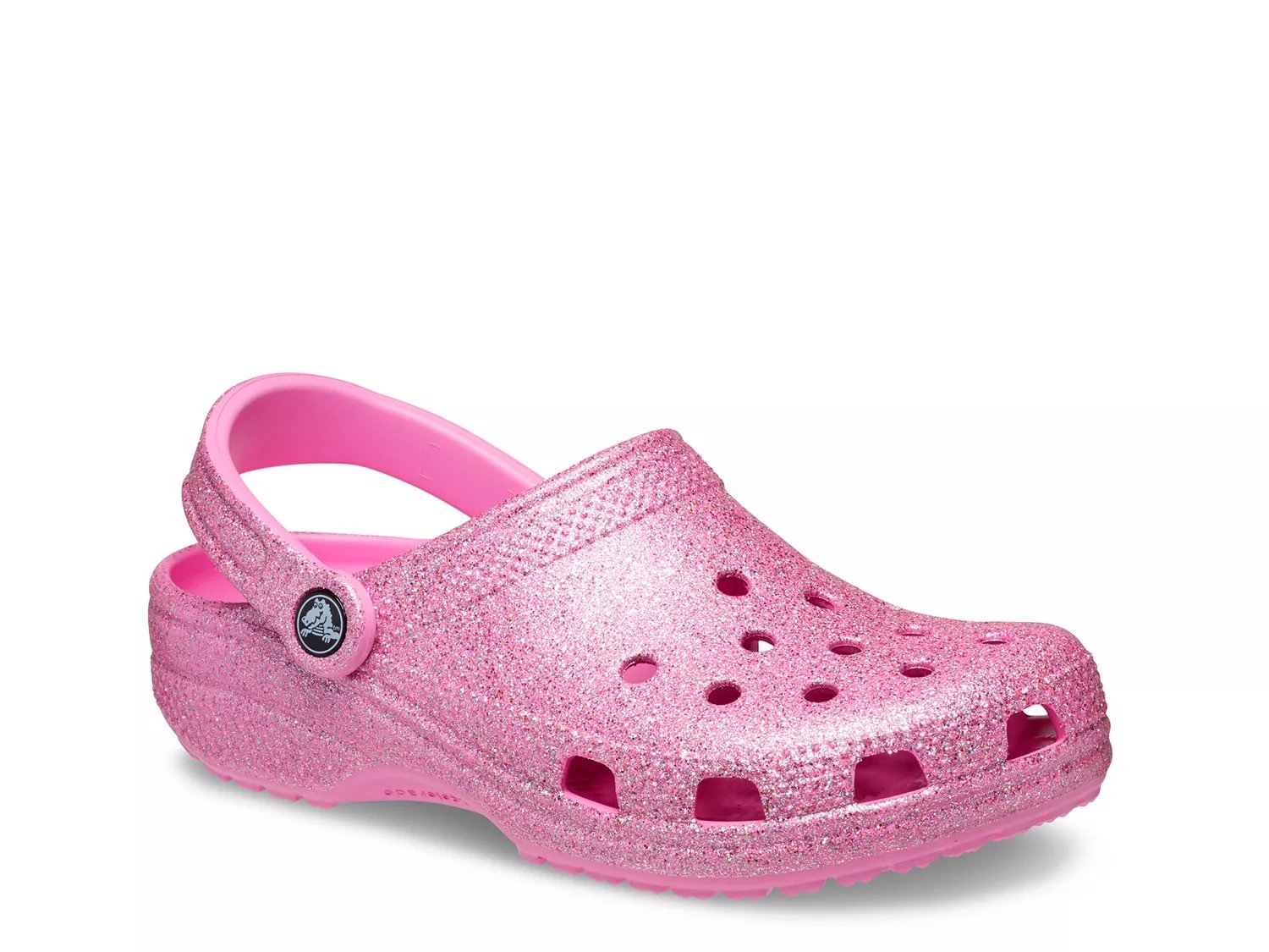 Red glitter online crocs