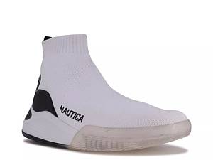 NAUTICA Womens White Patterned Moveable Strap Comfort Logo River Edge Round  Toe Platform Slip On Clogs Shoes 10 