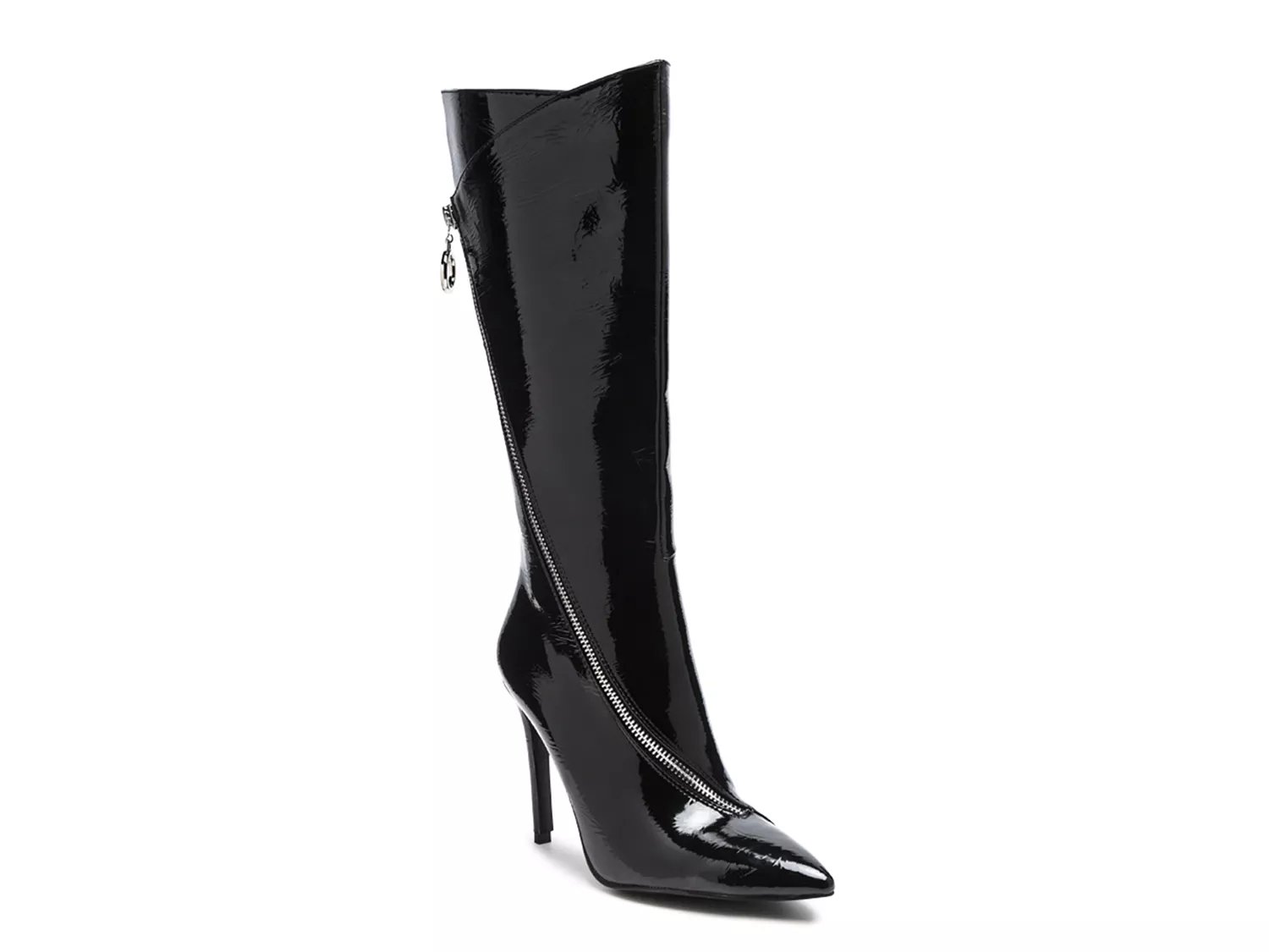 Dsw black patent leather boots sale