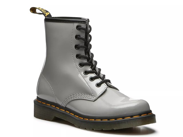 Womens grey doc martens discount