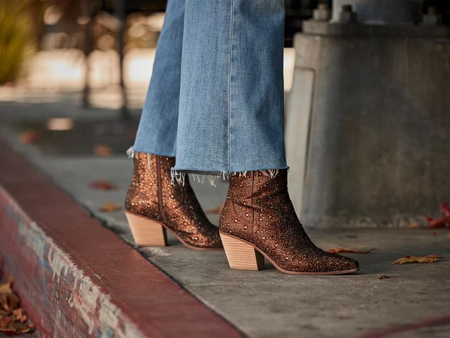 Betsey Johnson Emory Rhinestone Western Boot