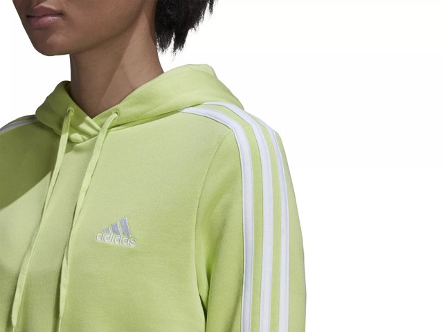 adidas Essentials 3-Stripes Women's Cropped Hoodie | DSW