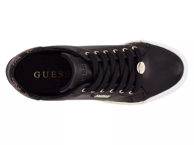 Guess wedge sneakers black on sale