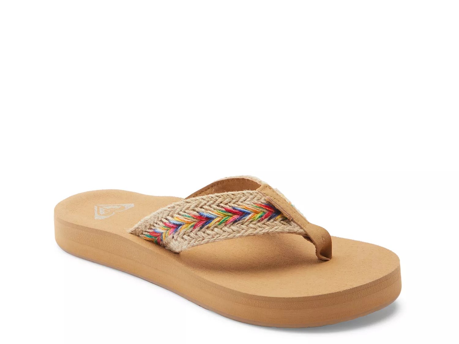 Roxy Palika Platform Wedge Flip Flops in Brown