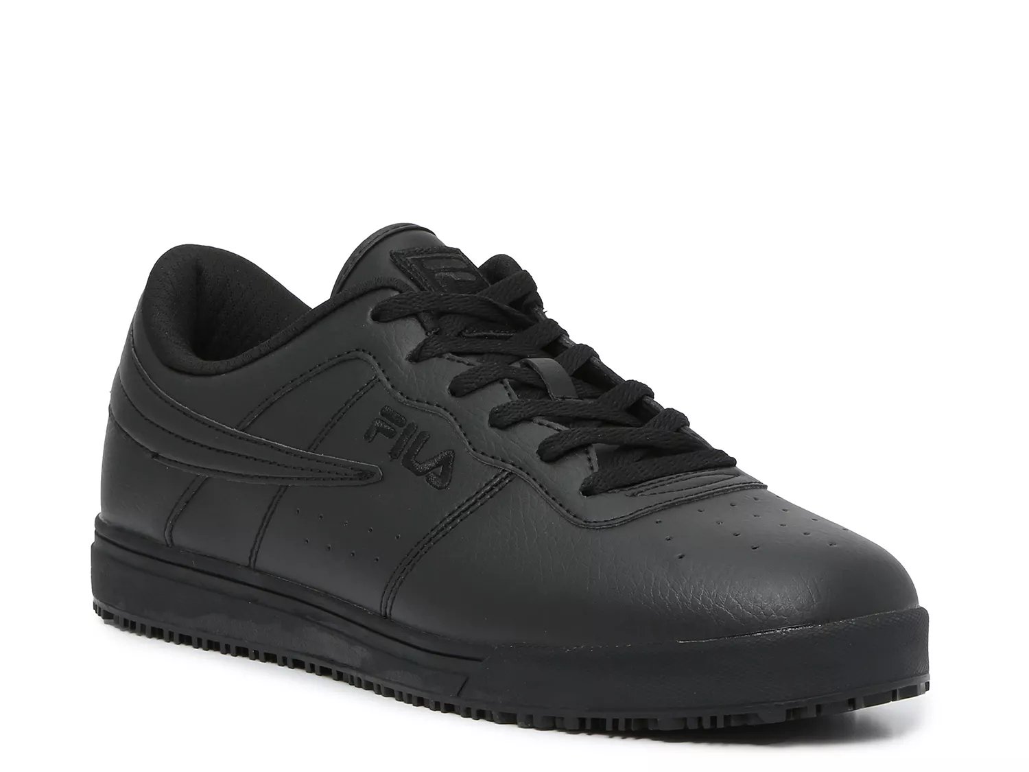black fila slip resistant shoes