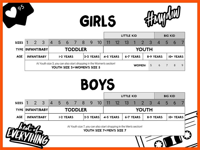Puma little 2025 kid size chart