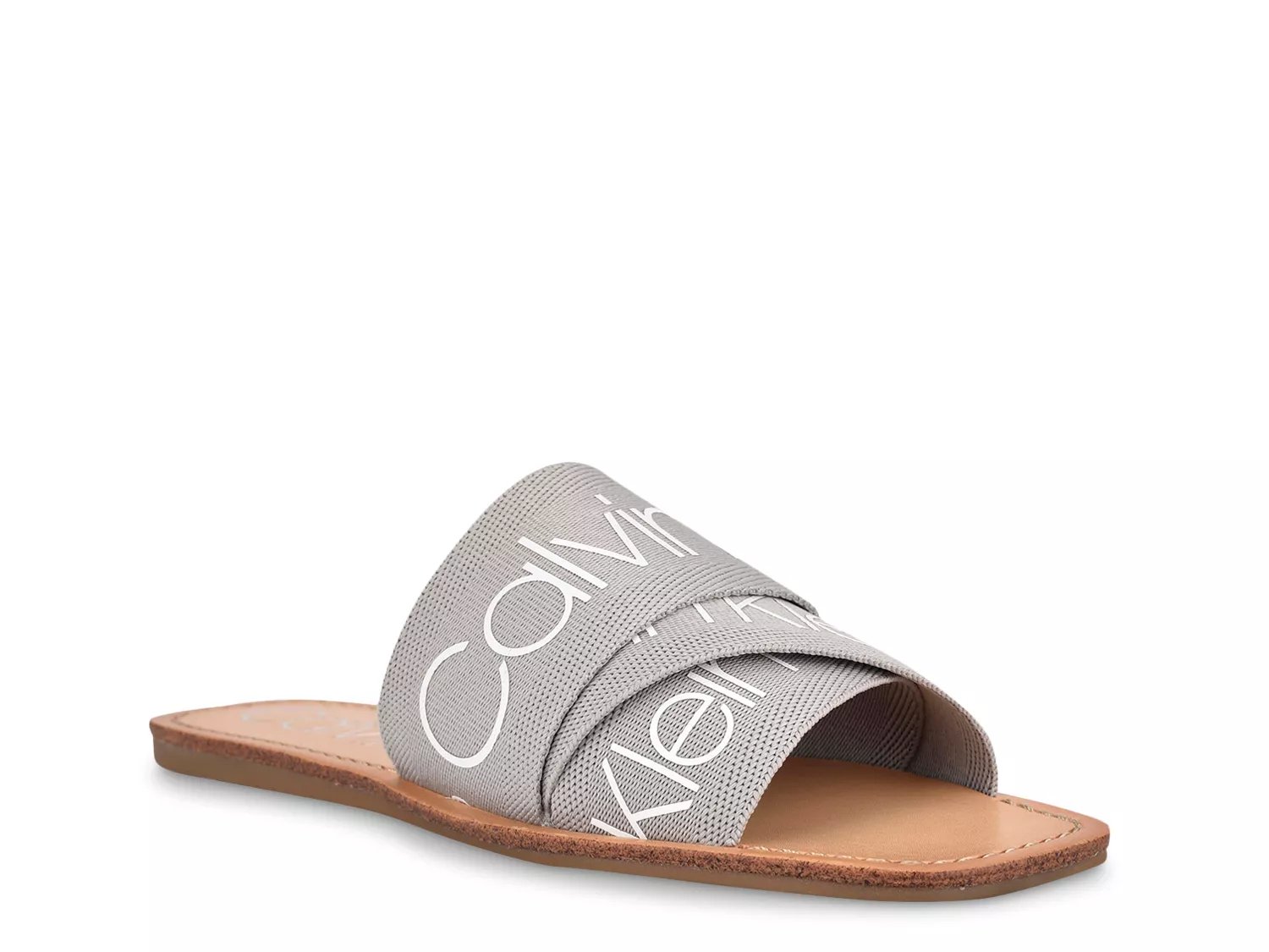 Calvin Klein logo-print slides - White