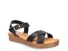 Car-Italy Platform Wedge Sandal Black view