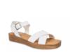 Car-Italy Platform Wedge Sandal White view