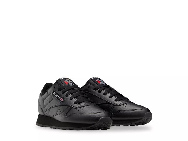 Reebok classic leather womens black discount