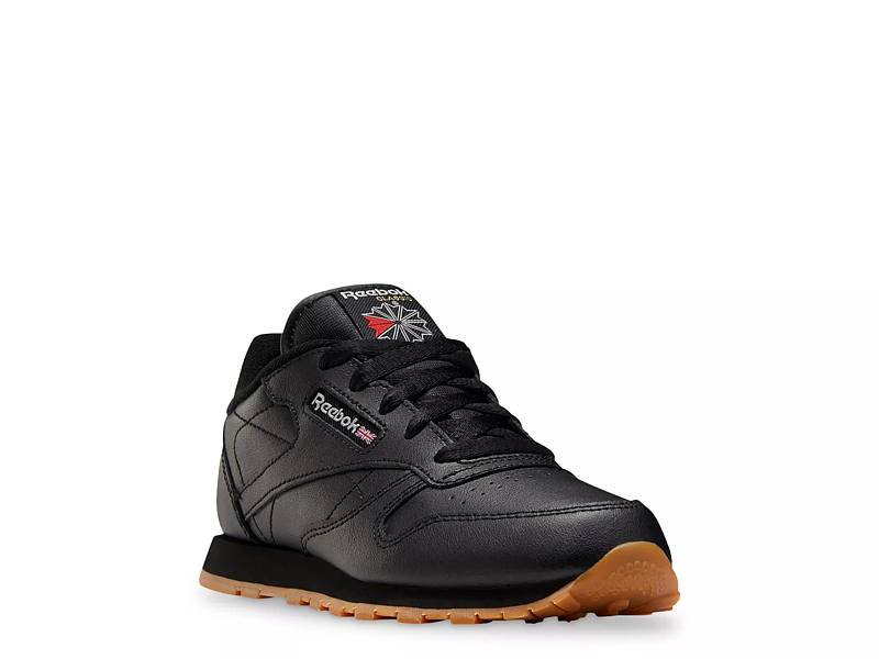 Reebok classic leather hot sale black gum