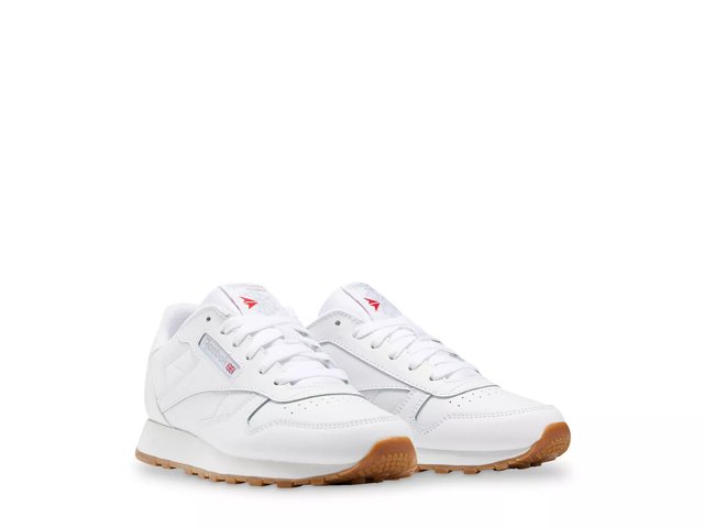 Reebok Boys Classic Leather Shoes Tan White Size 07.0