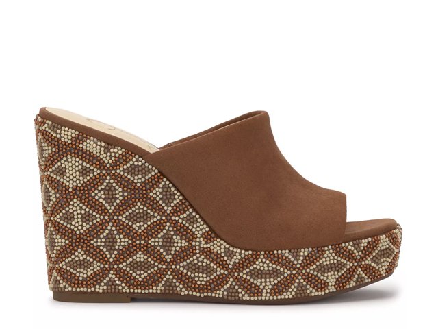 Jessica Simpson Shantell 4 Wedge Sandal 9 Women s Tobacco