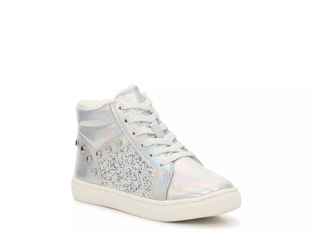 Silver high top sneakers store