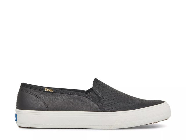 Keds black slip on sneakers clearance