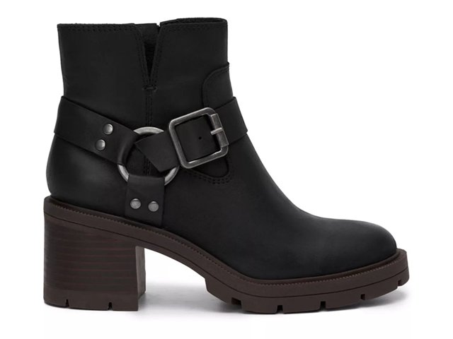 Lucky black leather sales booties