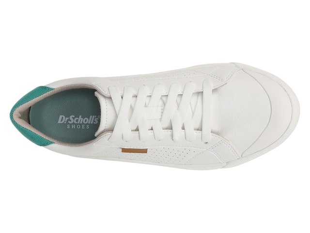 Dr. Scholl's Time Off Platform Sneaker | Women's | White/Green | Size 10 | Sneakers | Platform