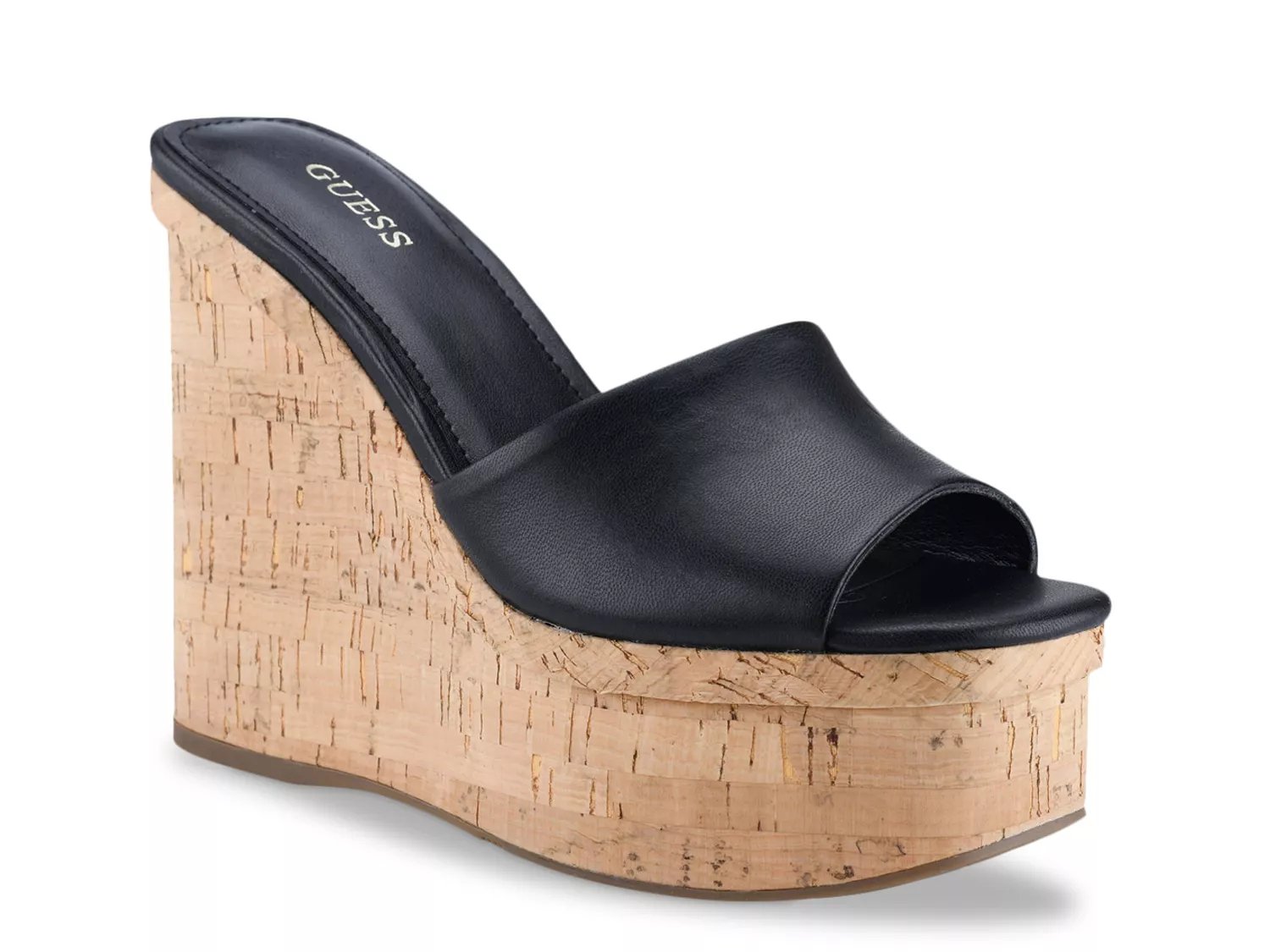 Guess black wedge discount sandals