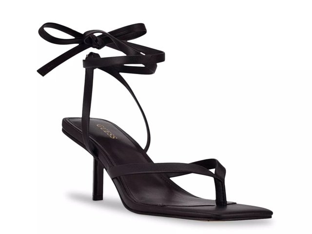 GUESS Presta Lace-Up Scarf Heeled Sandals