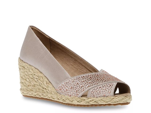 Anne Klein Ezzie C Espadrille Wedge Sandal Free Shipping DSW