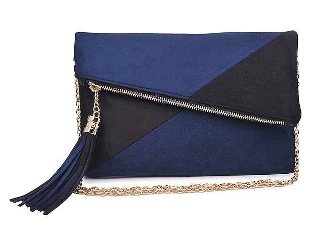 Navy Blue and Gold Clutch