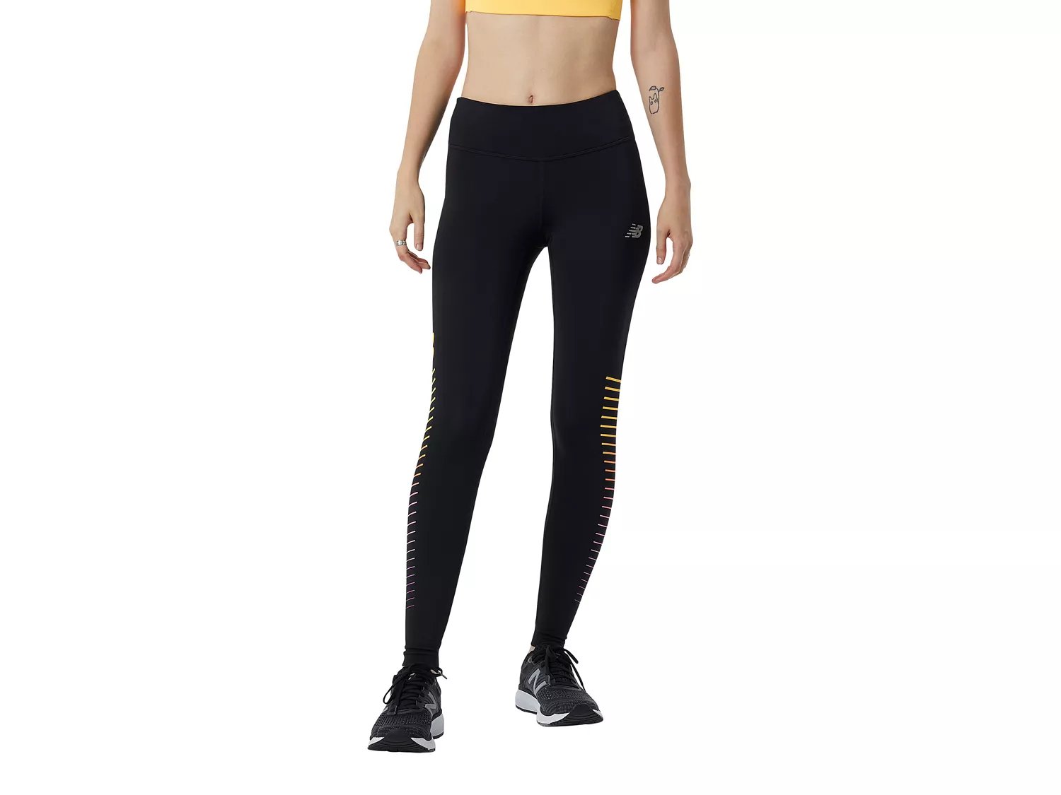 New Balance, Pants & Jumpsuits, New Balance Black White Polkadot  Reflective Accelerate Tights