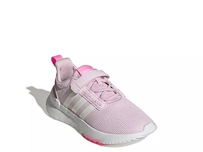 Pink adidas hot sale kids shoes