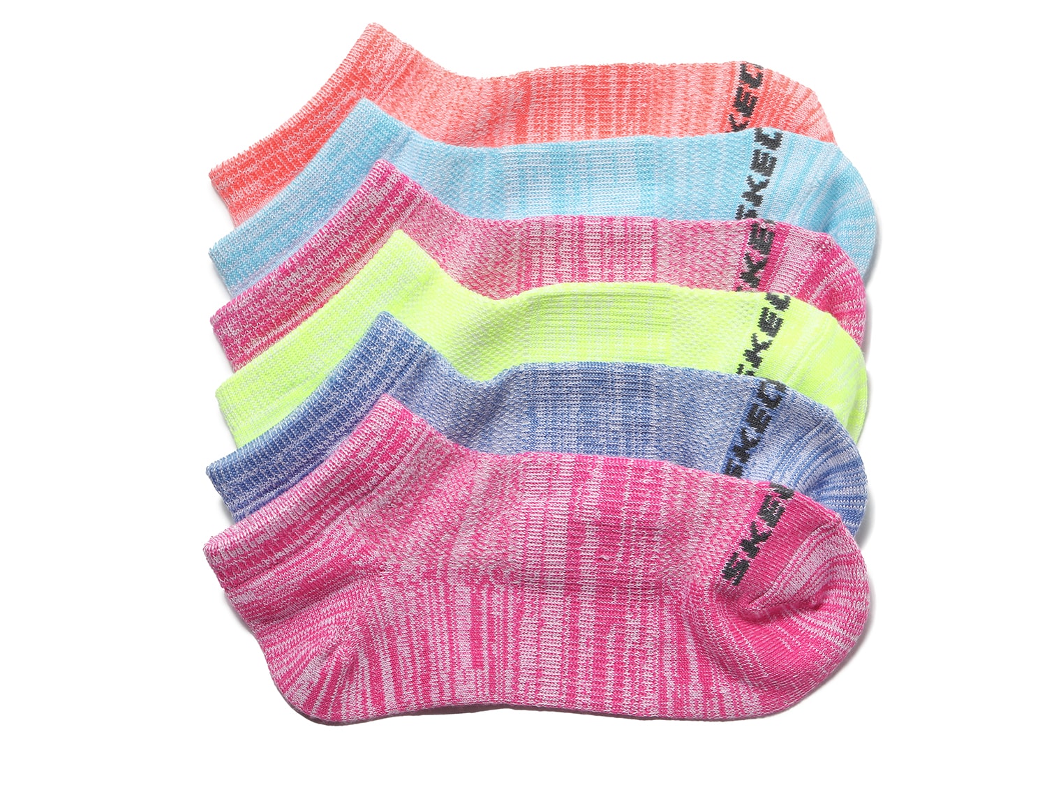 Skechers Comfort Space Dye Kids\' No Show Socks - 6 Pack - Free Shipping |  DSW | Lange Socken