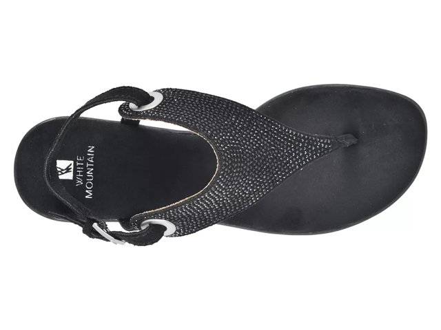 White mountain navy sandals on sale