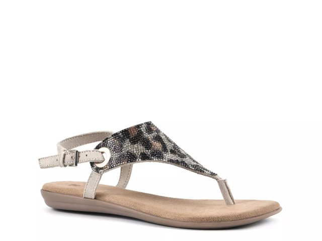 White mountain leopard sandals outlet