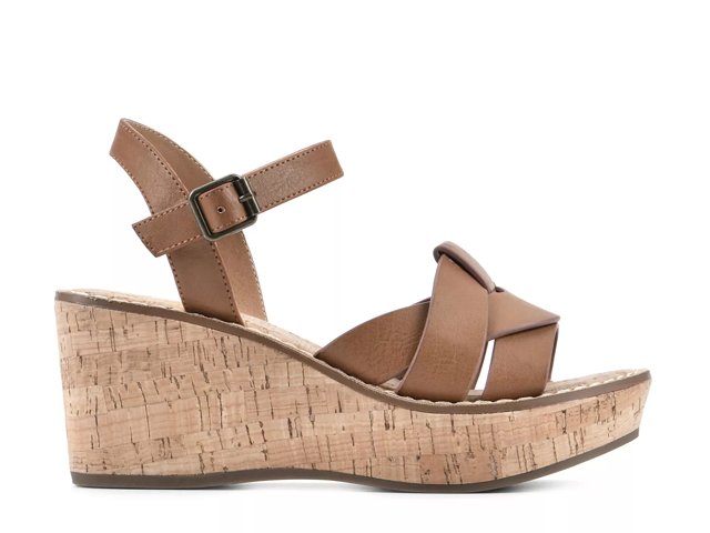 White Mountain Simple Wedge Sandal