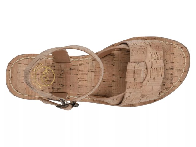 White mountain cork wedge sandals hot sale