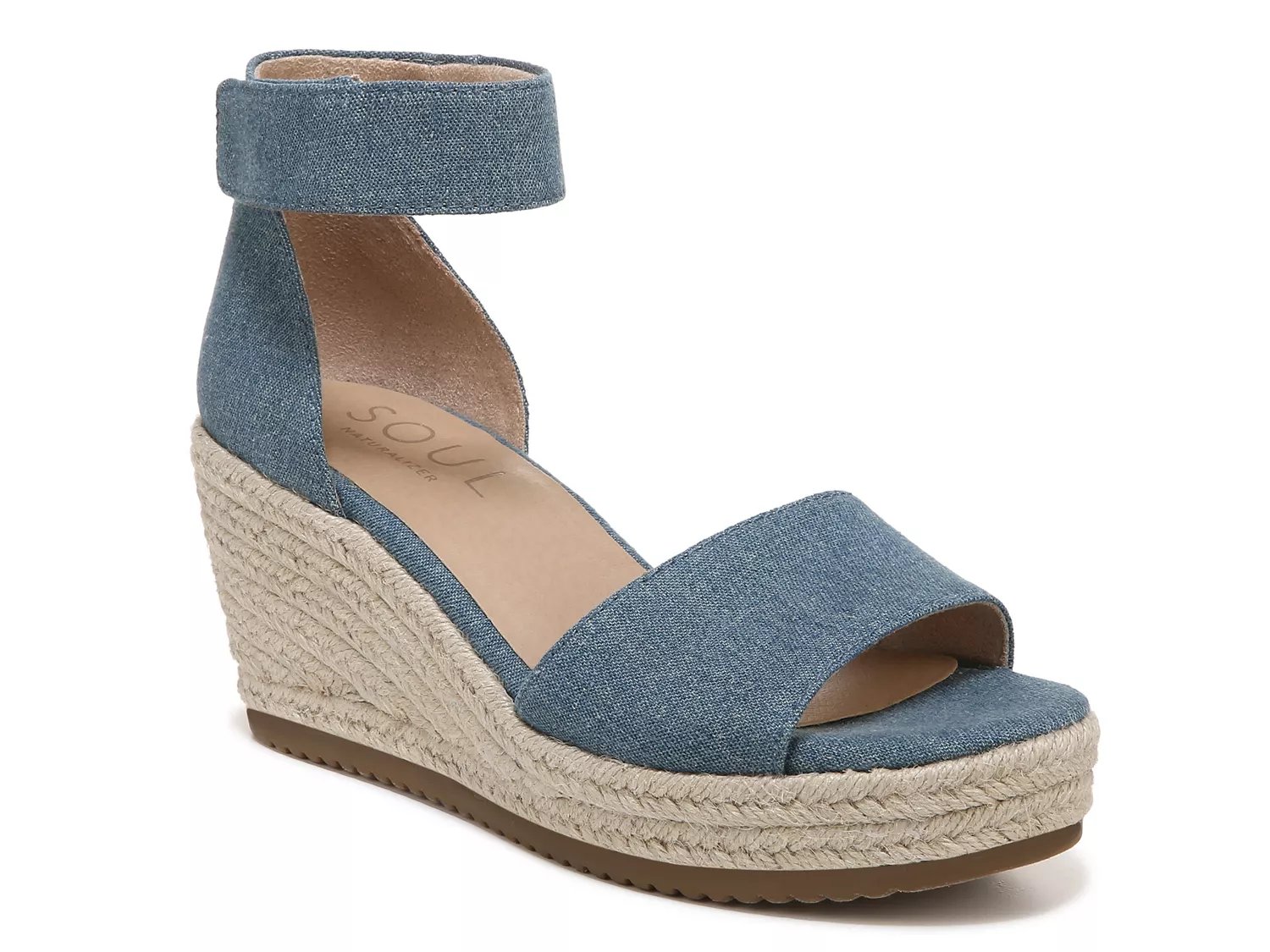 SOUL Naturalizer Oakley Espadrille Wedge Sandal Free Shipping |