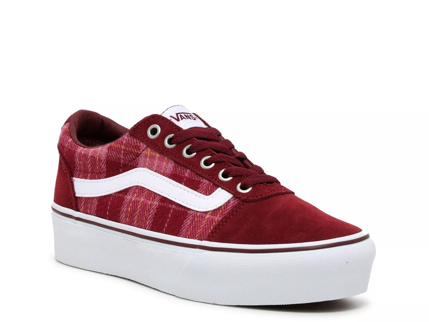  Vans Women's Ward, Red ((Canvas) Burgundy Olq), 9