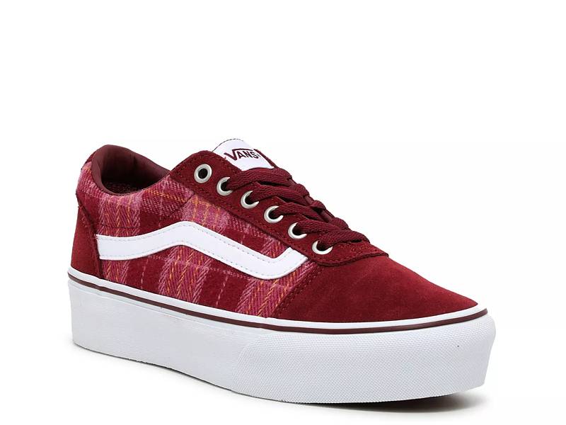 Burgundy platform cheap vans