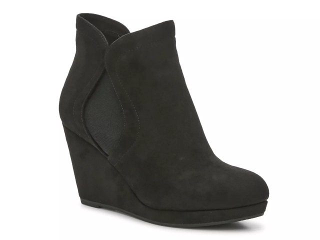 Dsw black wedge booties 2025