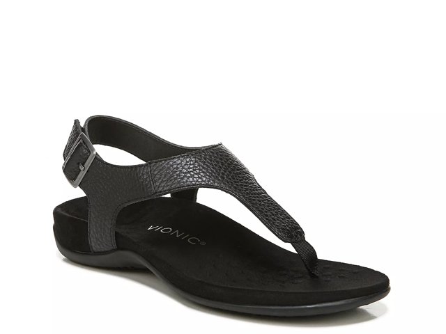 Vionic womens black sandals on sale