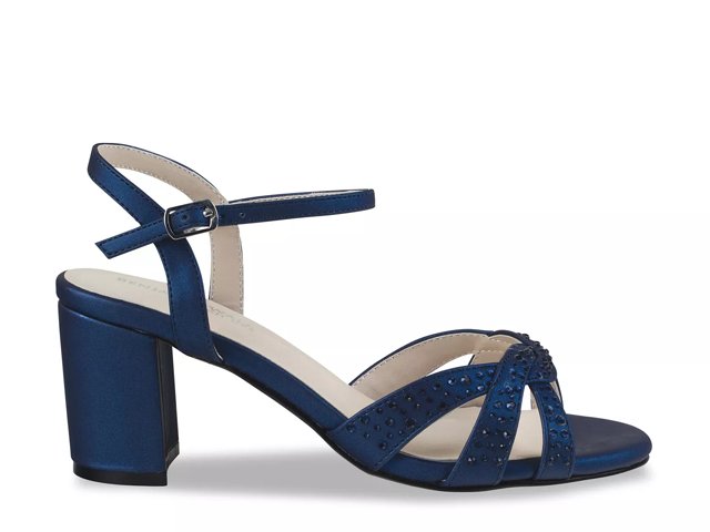 Wide fit navy block heel sandals sales